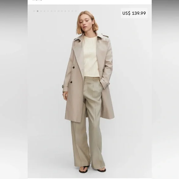 Mango Beige Trench Coat - Picture 2 of 16
